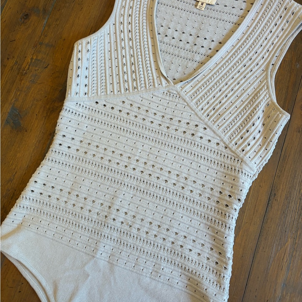 Viavai luxury women’s Bianca pointelle bodysuit